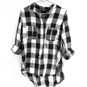 Black and white plaid shirt